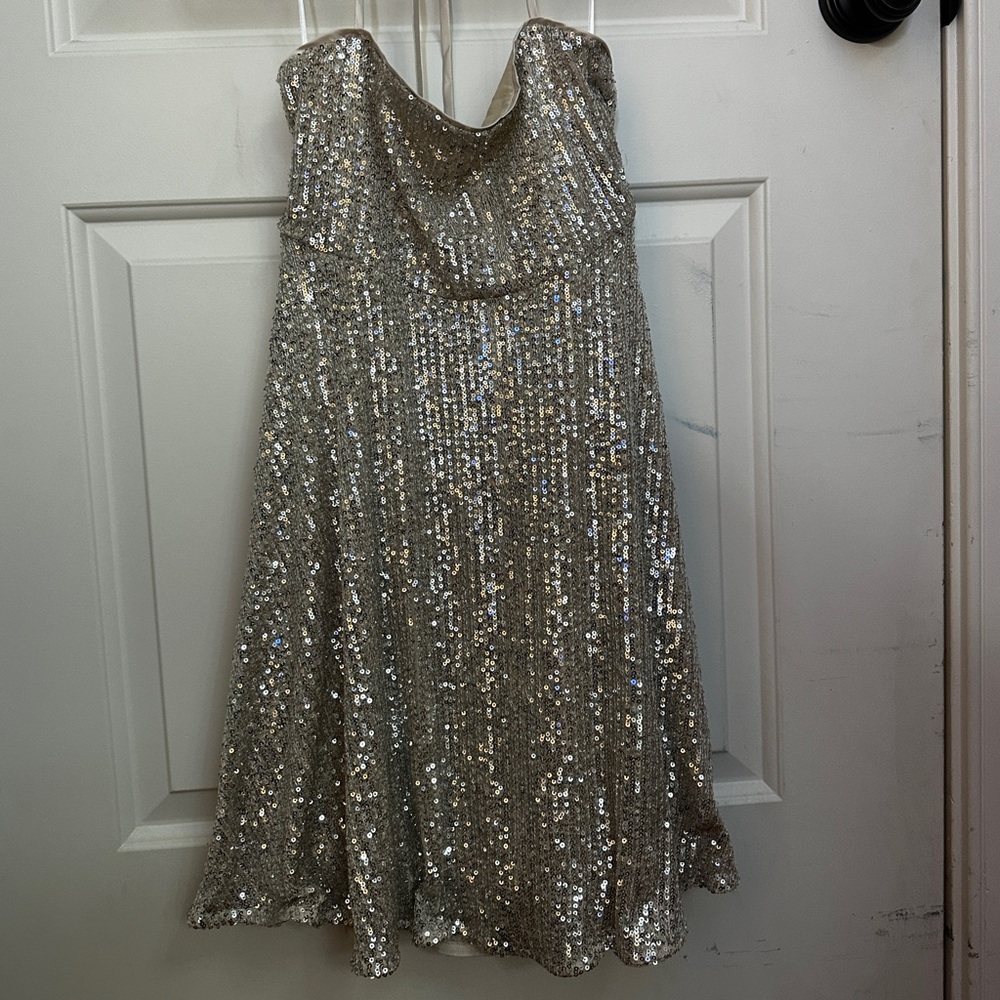 Sparkling Silver Kids Dress